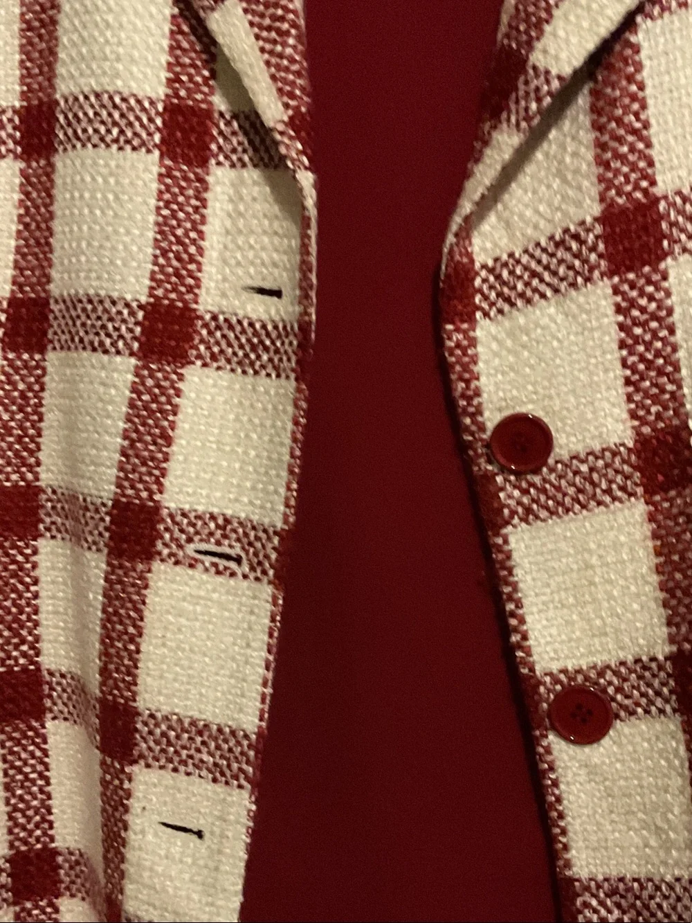 Tower Hill Red & White Plaid Blazer Coat & Red Pants Set